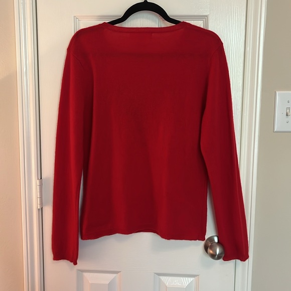 Catherine Malandrino Cashmere Leopard Heart Sweater - Picture 4 of 4